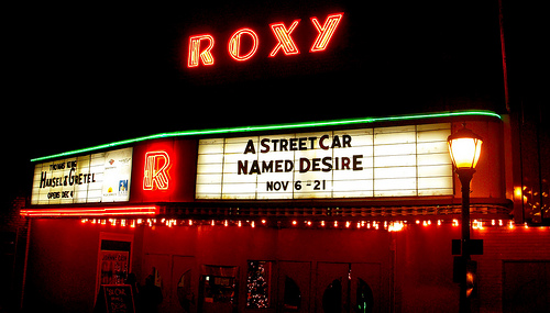 Roxy Regional Theatre marquee